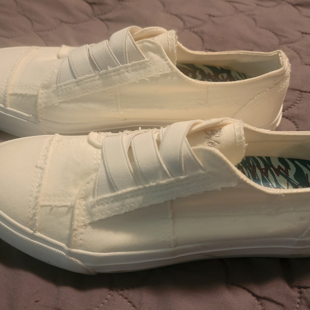 Blowfish White Slip-On Canvas Athletic Sneakers